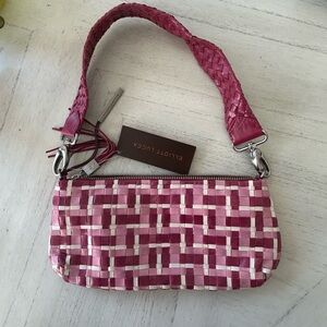 NWT Elliott Lucca Small Woven Pink Leather Purse